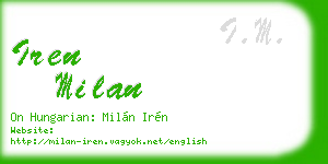 iren milan business card