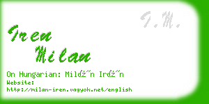 iren milan business card